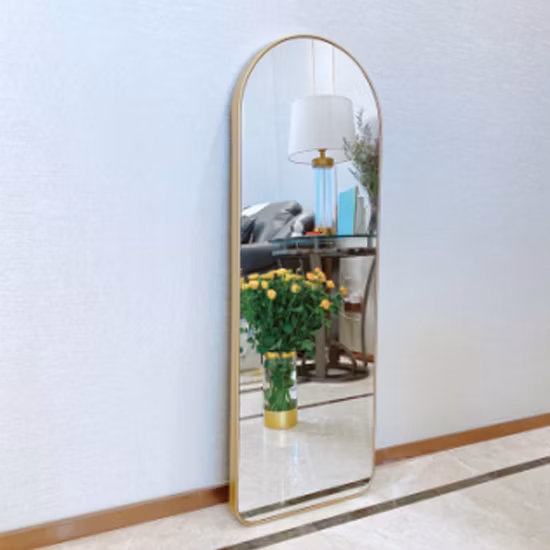 Specchio per il trucco decorativo ondulato da pavimento a tutta lunghezza da 160 * 60 cm