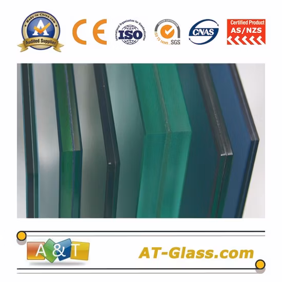 Vetro di sicurezza laminato trasparente/colorato da 6,38 mm 8,38 mm 10,38 mm per porte e finestre